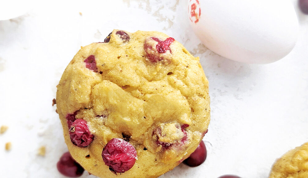 Photo of Cranberry Eggnog Protein Muffins