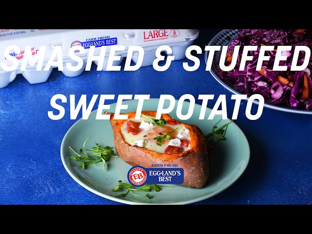 Smashed & Stuffed Sweet Potato